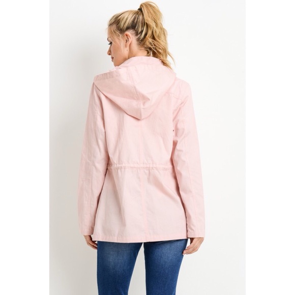 LAST ONE! Hooded Anorack Jacket - Blush - Picture 5 of 6